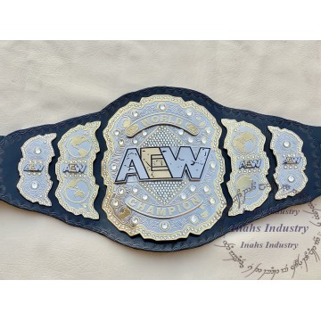 AEW World Championship Wrestling Belts Replica Leather Belt Adult Size