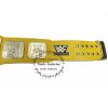 WWF New Intercontinental Heavyweight Championship Replica Wrestling Belt Yellow Leather Strap 