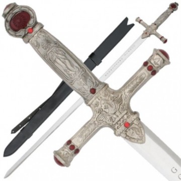 Harry Potter Gordic Gryffindor Fantasy Sword With Leather Sheath & Wooden Stand